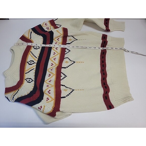 Vtg Youngbloods Fair Isle Ski Sweater Virgin Acrylic Knit Pullover Sz M - Picture 13 of 13